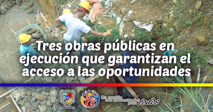 Tres obras p�blicas en ejecuci�n que garantizan el acceso a las oportunidades para los alejandrinos